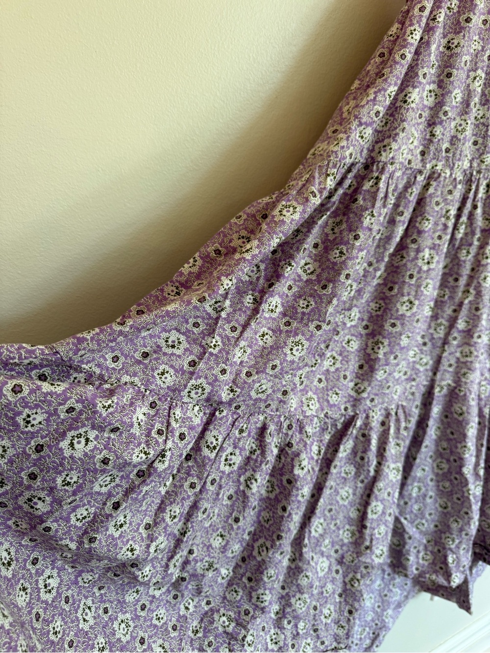 Sea New York Ida Floral Smocked Prairie Midi Dress Lilac Large - Picture 8 of 11